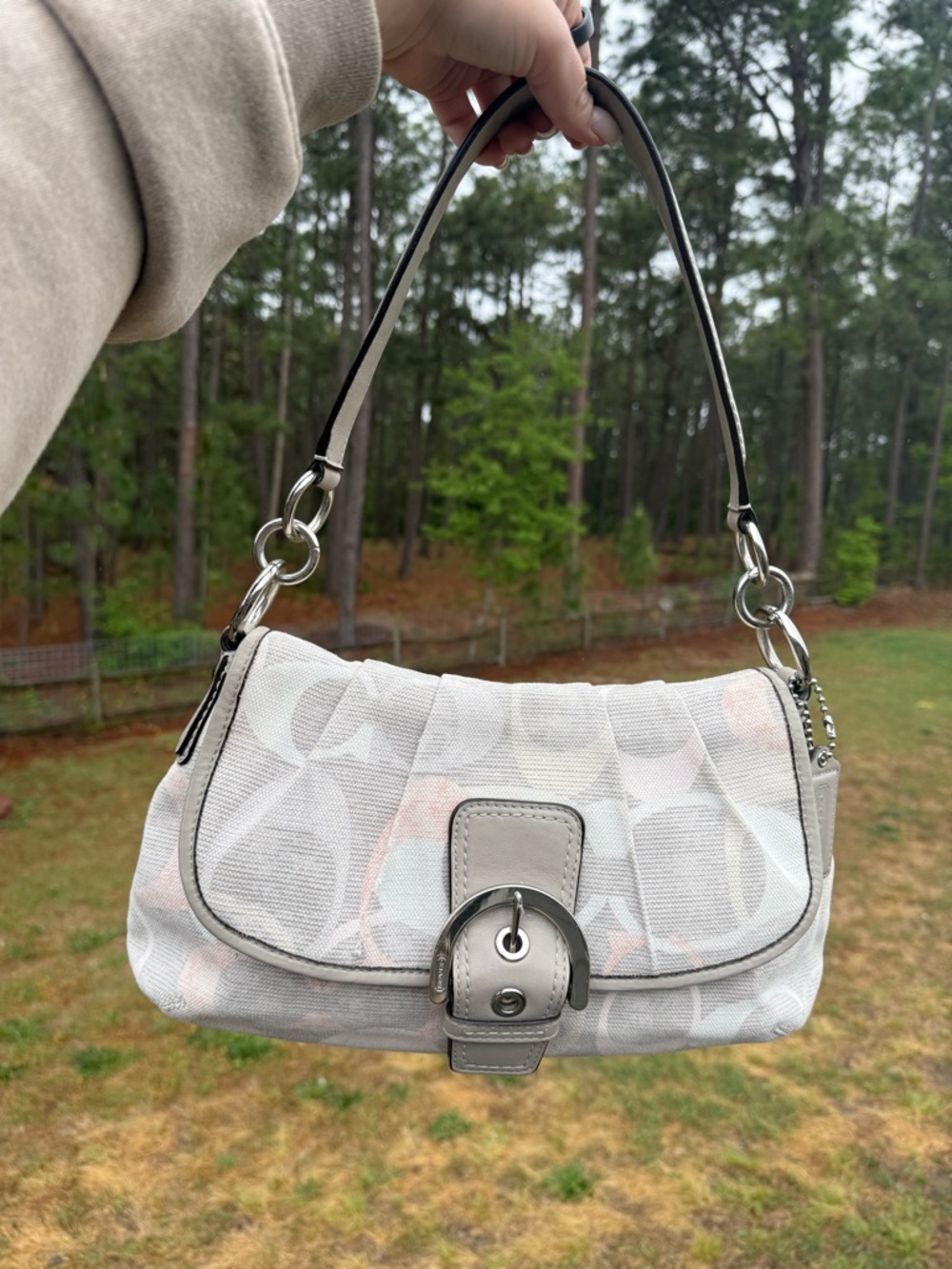 Coach Soho Optic Art Pleated Shoulder Bag